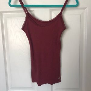 maroon tank top